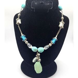 Avon RR Y Drop Chunky Bohemian Southwestern Style Necklace 17in